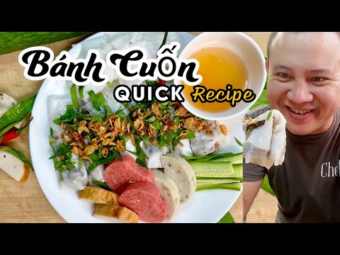 Quick Banh Cuon Recipe | Vietnamese Rice Paper Roll