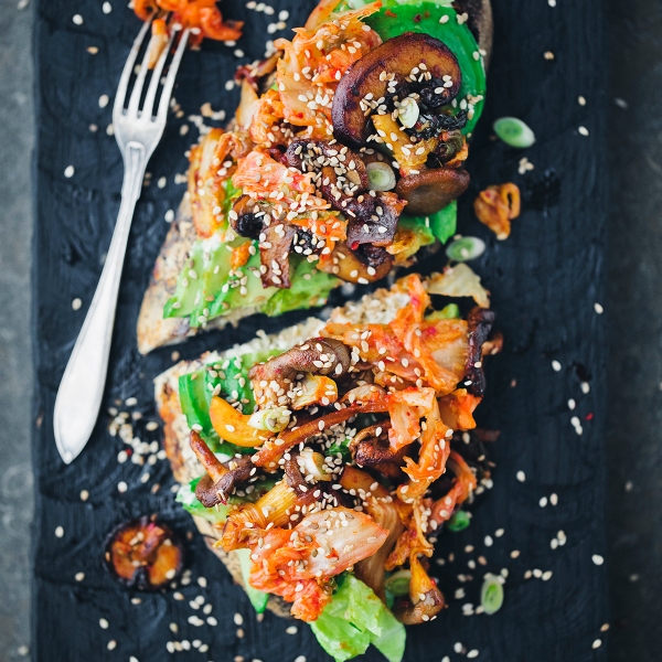 Kimchi Mushroom & Avocado Sandwich  – Green Kitchen Stories