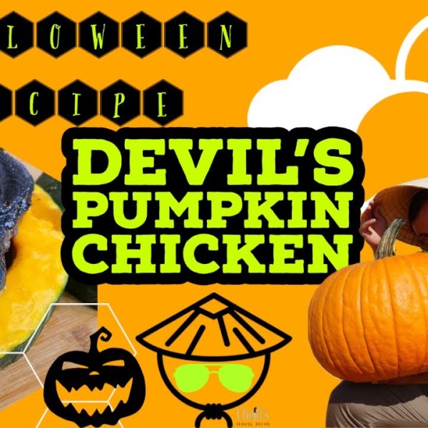 2020 COVID-19 HALLOWEEN: DEVIL'S PUMPKIN CHICKEN RECIPE; PUMPKIN PATCH ESCONDIDO, SAN DIEGO